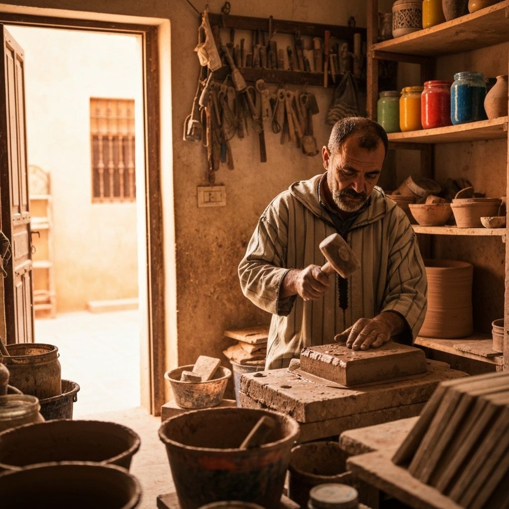 Artisan marocain au travail